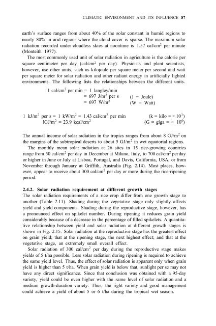 Yoshida - 1981 - Fundamentals of Rice Crop Science