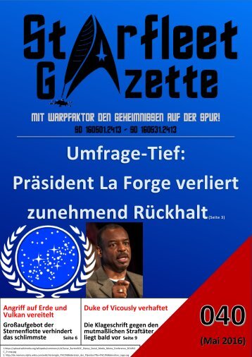 Starfleet-Gazette, Ausgabe 040 (Mai 2016)