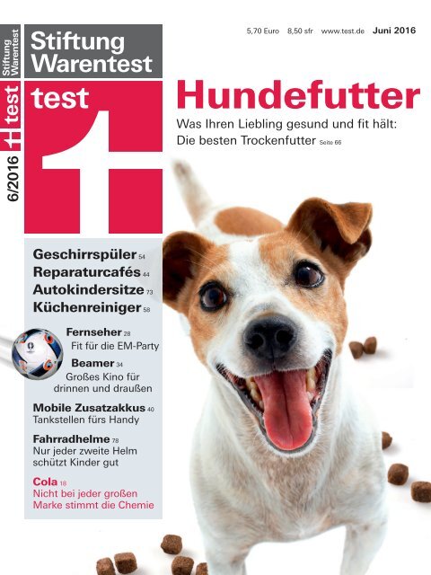 Stiftung-Warentest 06:2016 Trockenfutter Hunde