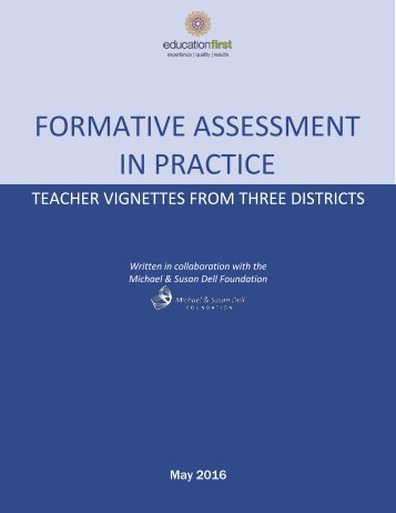 FORMATIVE ASSESSMENT IN PRACTICE