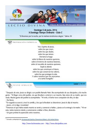 Domingo 5 de junio 2016 X Domingo Tiempo Ordinario - Ciclo C