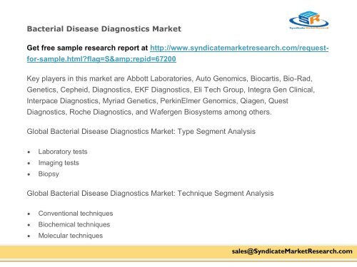 Bacterial Disease Diagnostics Market