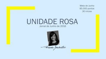 Jornal Unidade Rosa. Edição: Junho, 2016