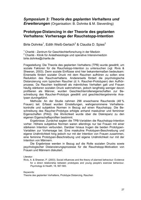 Beiträge zur Gesundheitspsychologie - Pädagogische Hochschule ...