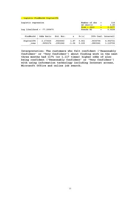 Welfare Reform Team Evaluation of European Social Fund pilot project 2014-2015