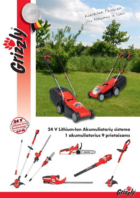 Grizzly 24 V akumuliatoriaus sistema