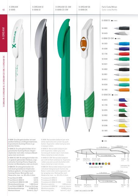 Werbeschreibgeräte, Werbekugelschreiber in allen Formen und Farben