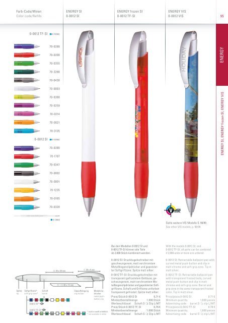 Werbeschreibgeräte, Werbekugelschreiber in allen Formen und Farben