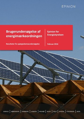 Brugerundersøgelse af energimærkeordningen