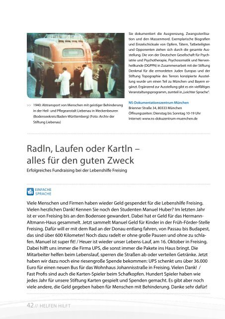 2016 Mai / Lebenshilfe Freising / Tausendfüßler-Magazin	