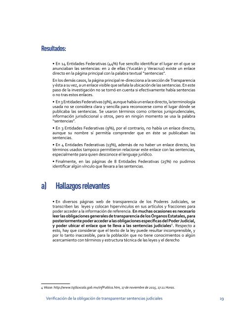 VERIFICACIÓN DE LA OBLIGACIÓN DE TRANSPARENTAR SENTENCIAS JUDICIALES