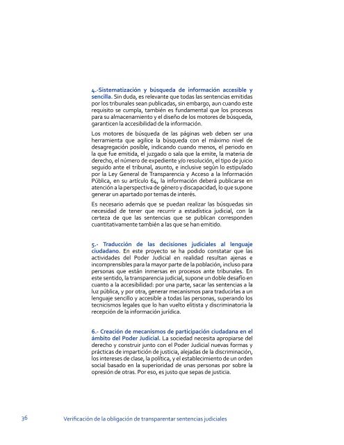 VERIFICACIÓN DE LA OBLIGACIÓN DE TRANSPARENTAR SENTENCIAS JUDICIALES