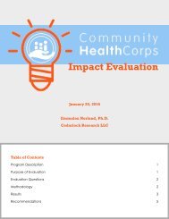 Community HealthCorps Impact Evaluation 2016