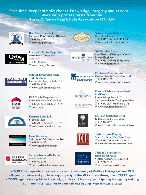 Turks & Caicos Islands Real Estate Summer-Fall 2016