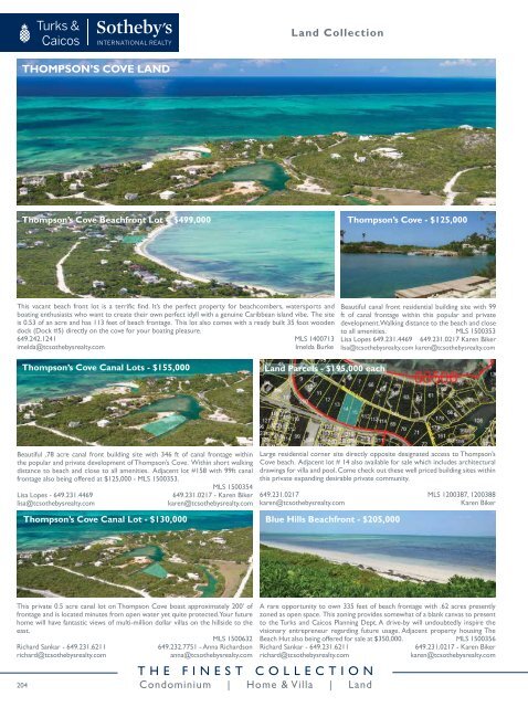 Turks & Caicos Islands Real Estate Summer-Fall 2016