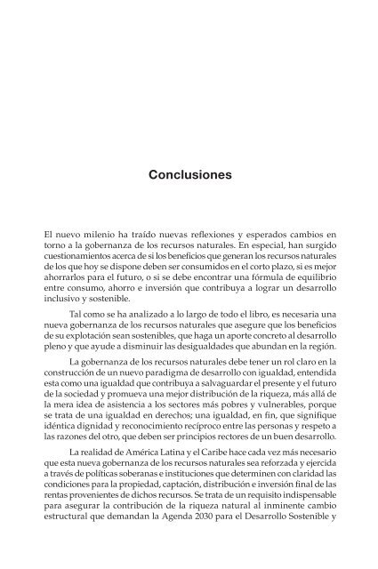 Hacia una nueva gobernanza de los recursos naturales en América Latina y el Caribe