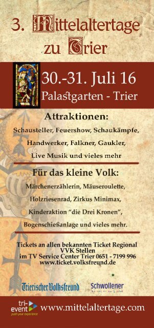 Mittelaltertage zu Trier 2016