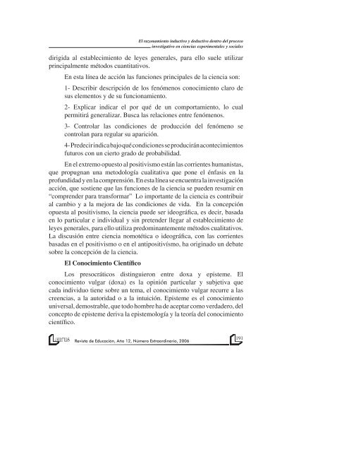 EL RAZONAMIENTO INDUCTIVO DEDUCTIVO DENTRO DEL PROCESO   INVESTIGATIVO DE LAS CIENCIAS SOCIALES