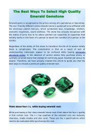 The Best Ways To Select High Quality Emerald Gemstone