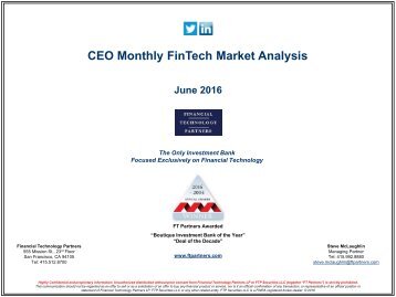 CEO Monthly FinTech Market Analysis