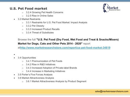 U.S. Pet Food market