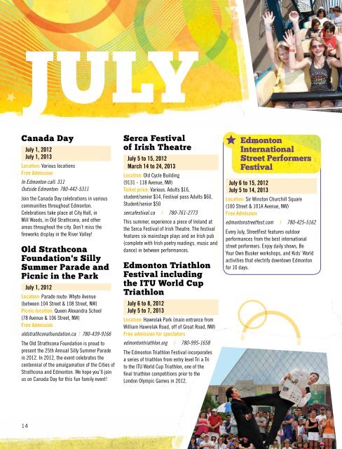 Edmonton Festivals & Events Brochure - City of Edmonton