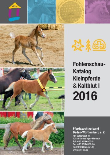 Fohlenschaukatalog Kleinpferde & Kaltblut 1/2016