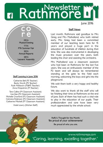 June Newsletter 2016