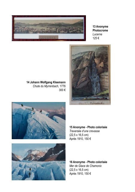 Librairie des Alpes catalogue images
