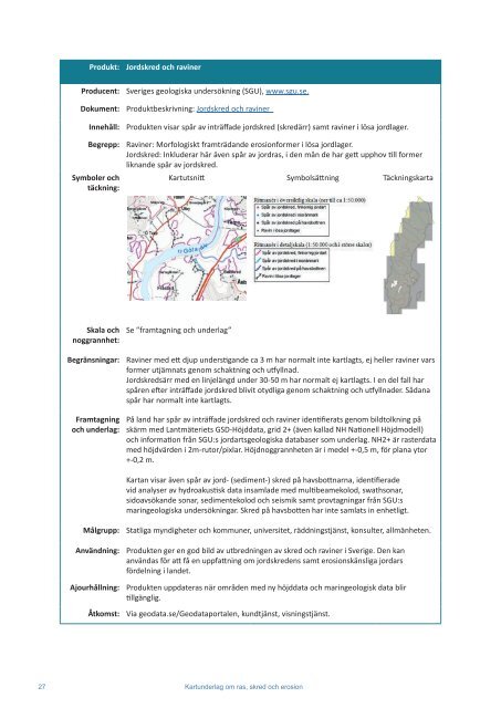 Kartunderlag om ras skred och erosion