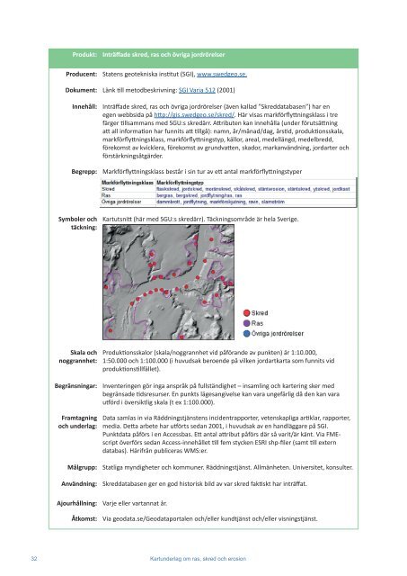 Kartunderlag om ras skred och erosion