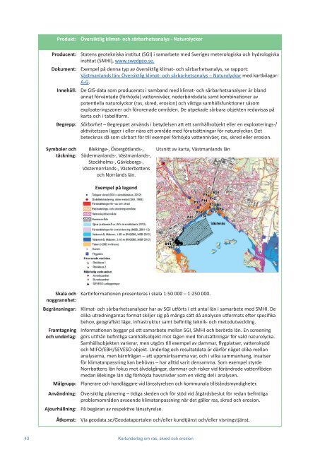 Kartunderlag om ras skred och erosion