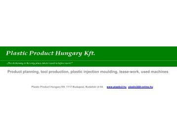 Product lines - Plastic Product Hungary Kft.