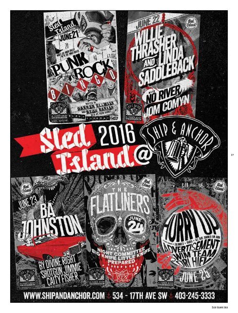 Sled Island 2016 Official Program Guide - Published by BeatRoute Magazine