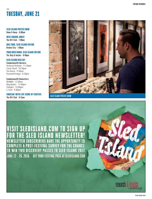 Sled Island 2016 Official Program Guide - Published by BeatRoute Magazine