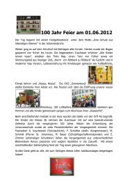 100 Jahr Feier am 01.06.2012 - Johannesschule Sundern