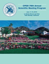 CPDD 78th Annual Scientific Meeting Program