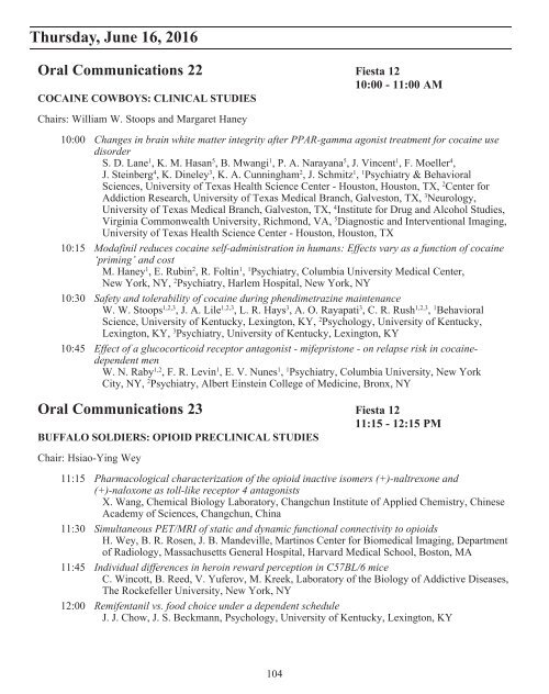 CPDD 78th Annual Scientific Meeting Program