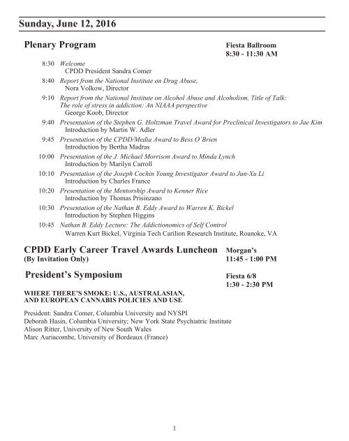 CPDD 78th Annual Scientific Meeting Program