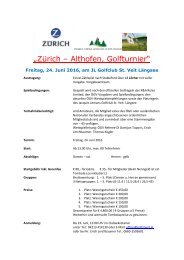 Zürich Althofen Golfturnier