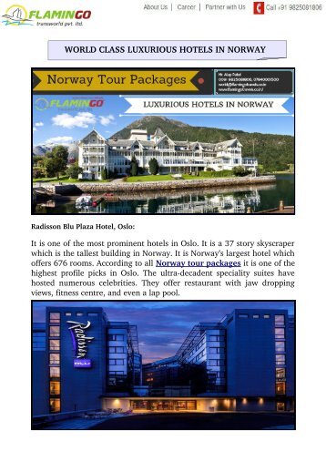 WORLD CLASS LUXURIOUS HOTELS IN NORWAY
