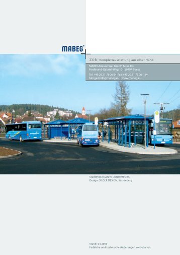 Produktkatalog ZOB (Zentraler Omnibusbahnhof) - Mabeg.com