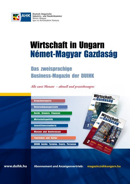 Die - Deutsch-Ungarische Industrie- und Handelskammer