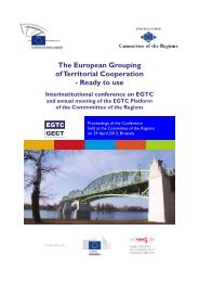 The European Grouping of Territorial Cooperation - Espaces ...