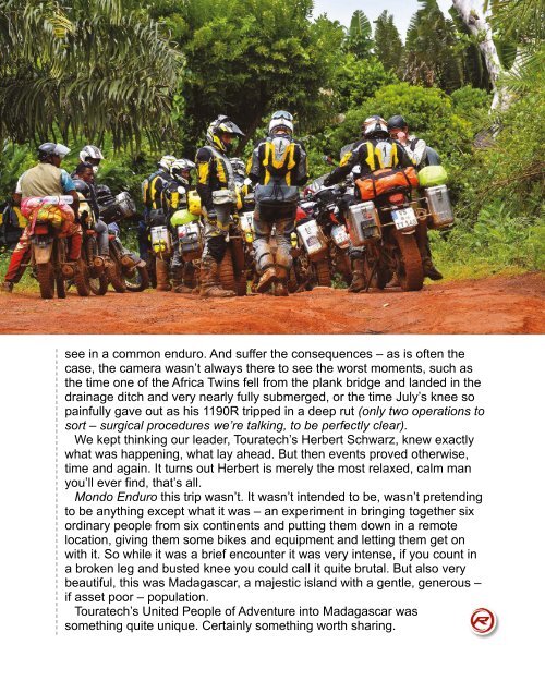 RUST magazine: Mission Madagascar Touratech United People of Adventure 2016