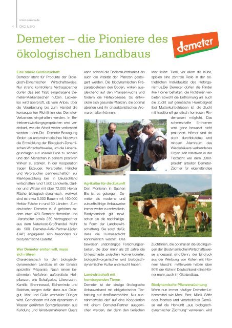 Ökona - das Magazin für natürliche Lebensart: Ausgabe Sommer 2016