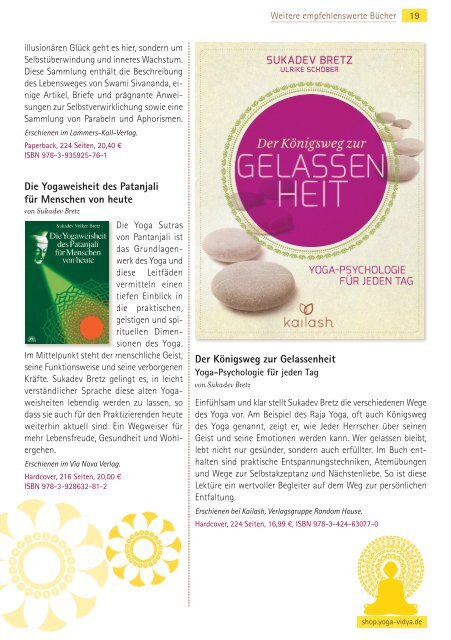 »Yoga Vidya Verlagsprogramm«