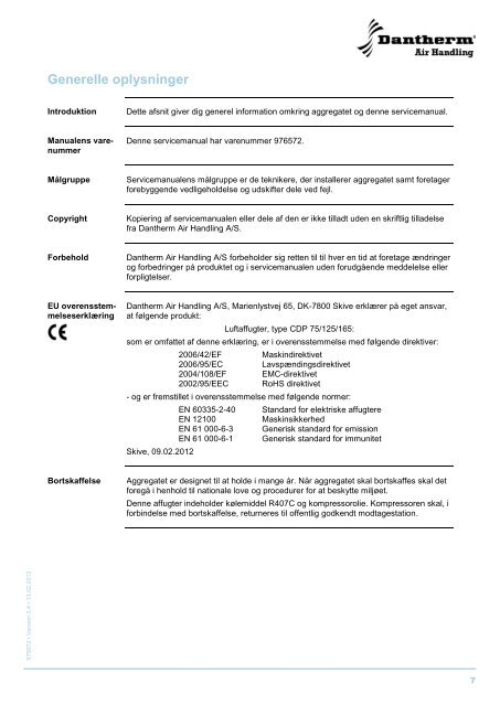 CDP 75/125/165 - Dantherm Air Handling AS