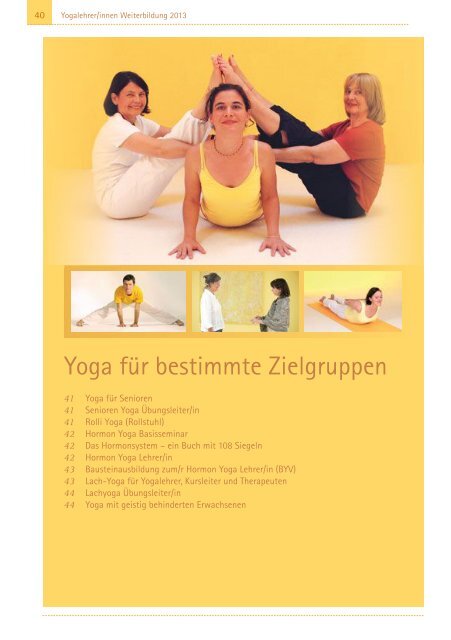 »Yogalehrer Weiterbildung 2013«