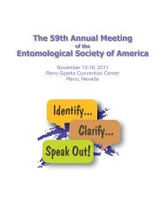 Program Information - Entomological Society of America